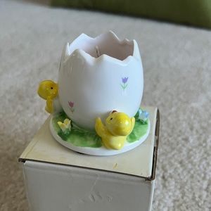 Bone China Easter Votive Holder Never Used, Still in Box